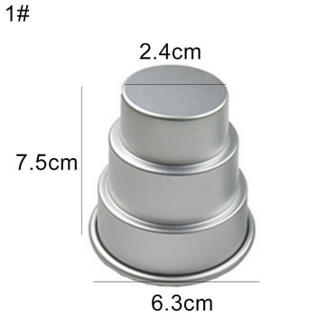 Anvazise 3 Tier Cupcake Cookie Chocolate Pudding Baking Pan Cake Tray Decor Tools Mold style 1