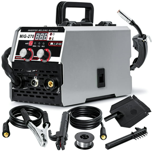 Anvazise 3 in 1 MIG Welder Inverter, LED Digital Display MIG Welder, TIG MIG Welding Machine, Gasless MIG Welder, Multi Process Welding Machine