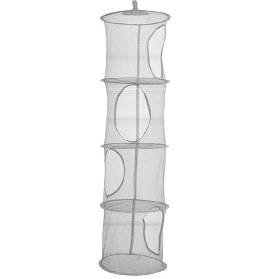 Anvazise 4 Layers Mesh Folding Kids Toys Storage Rack Hanging Basket Sundries Organizer