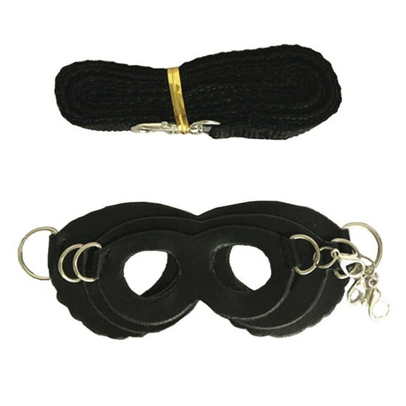 Anvazise 4Pcs Plastic Portable Pet Rat Rabbit Harness Adjustable Anti-lost Lead Rope Black