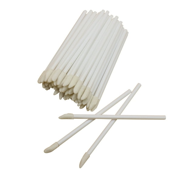 Anvazise 50Pcs Lip Brush Lipstick Disposable Gloss Wands Applicator Stick Makeup Tool White One Size