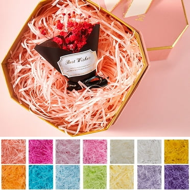 Anvazise 50g Raffia Paper Shred Multi-colored DIY Colorfast Gift Wrapping Colorful Wedding Gift Box Shredded Paper Confetti Filler Party Supplies Green 50g