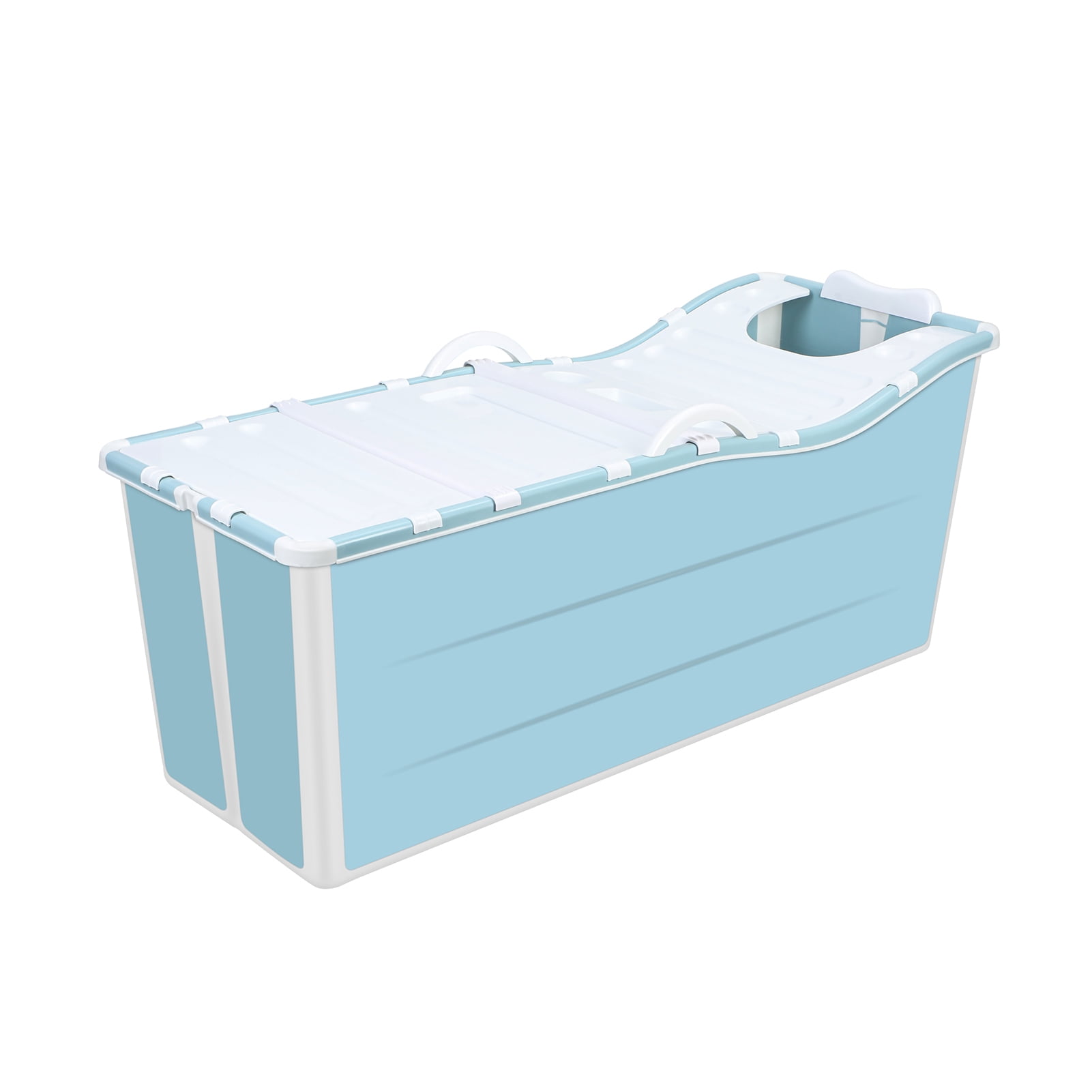 Anvazise 55 inch Foldable Bathtub, Collapsible Soaking Bath Tub