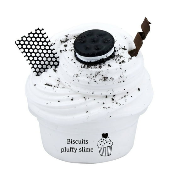 Anvazise 60ml Biscuit Slime Rebound Portable Display Mold Elastic Squeezing Toy for Nursery School White One Size