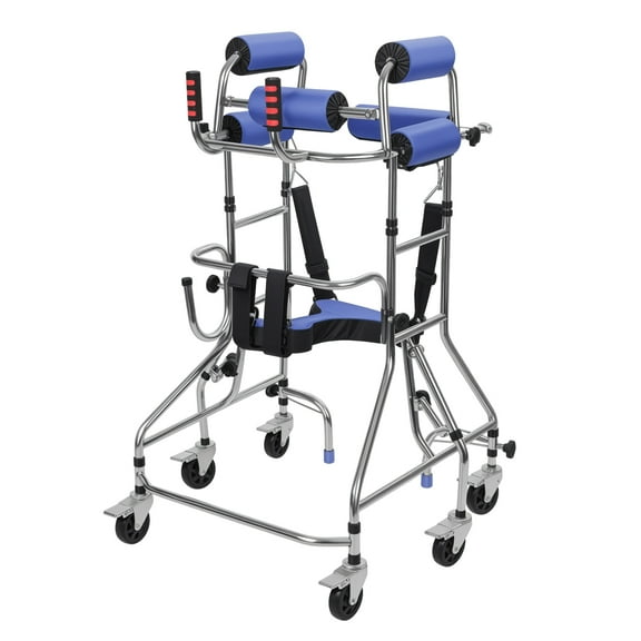 Anvazise Adult Walker, Standing Walker for Seniors, Hemiplegia Rehabilitation Standing Frame, Walker Aid for The Disabled, Walking Assistance Devices, Anti Recline, Lower Limb Training