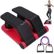 Anvazise Air Resistance Stepper with Resistance Bands, Mini Stair Climber Exercise Machine, 5-Level Adjustable Cardio Stepper for Home Gym, LCD Display, Non-Slip Pedals, 300 lbs Capacity