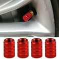 thumbnail image 1 of Anvazise Aluminum Alloy Car Wheel Tyre Tire Air Pressure Valve Stem Cap Dust Cover Red 4Pcs, 1 of 13