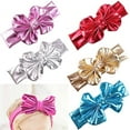 thumbnail image 1 of Anvazise Baby Girls Kids Gilding Big Bow Hairband Headband Turban Stretch Knot Head Wrap Golden, 1 of 13
