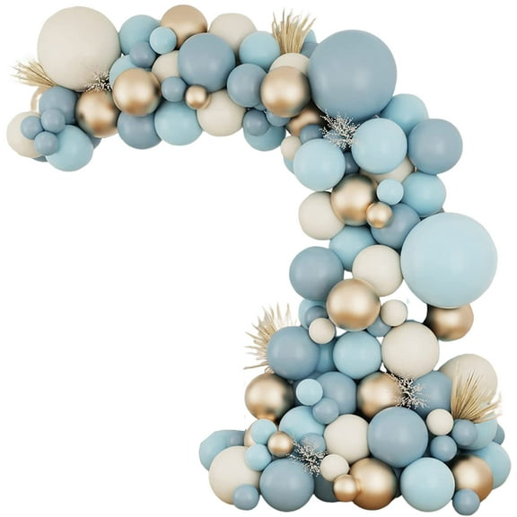 Anvazise Balloon Garland Arch Kit Vintage Blue White Golden Leakproof Thicker Baby Shower Birthday Party Wedding Decoration Latex Balloon Party Supplies Blue 1 Set