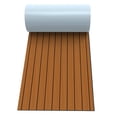 thumbnail image 1 of Anvazise Boat Carpet EVA Foam Decking Sheet Faux Teak Mat Non Slip Self Adhesive Boat Flooring for Motorboat RV Yacht Kayak Swim Platform (240x90cm/94"x47"), 1 of 1