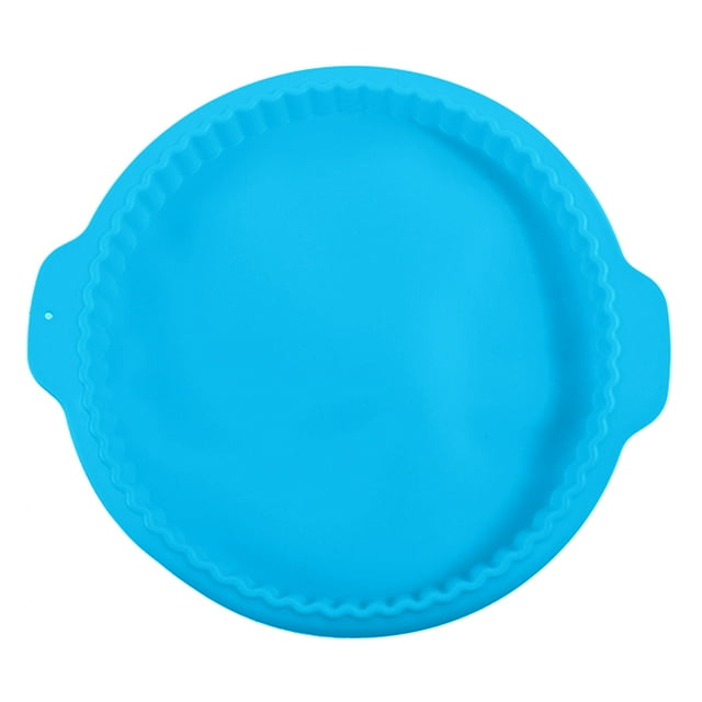 Anvazise Cake Mold Flexible Heat-resistant Silicone Non-stick Round Wave Edge Baking Pan for Kitchen Blue