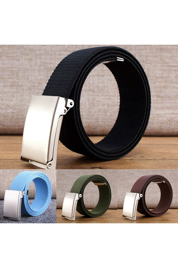 Canvas Belt Unbuckle Easily Unisex Canvas Canvas Web Belt for Outdoor Coffee One Size