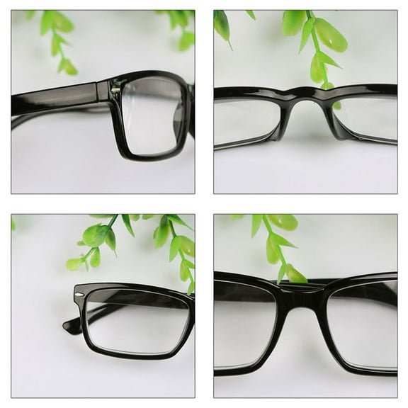 Anvazise Classic Men Women Plastic Frame Reading Glasses 1.00 to 4.00 Elder Adult Glasses Black +4