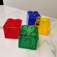 thumbnail image 1 of Anvazise Coin Bank Transparent Visible Easy to Use Kids Building Block Design Money Saving Box for Gifts 1Pc, 1 of 16