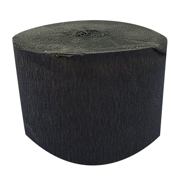 Anvazise Colored Crepe Paper Ornamental Fadeless Party Decoration Paper Crumpled Paper Scene Setting Props for Wedding Black One Size