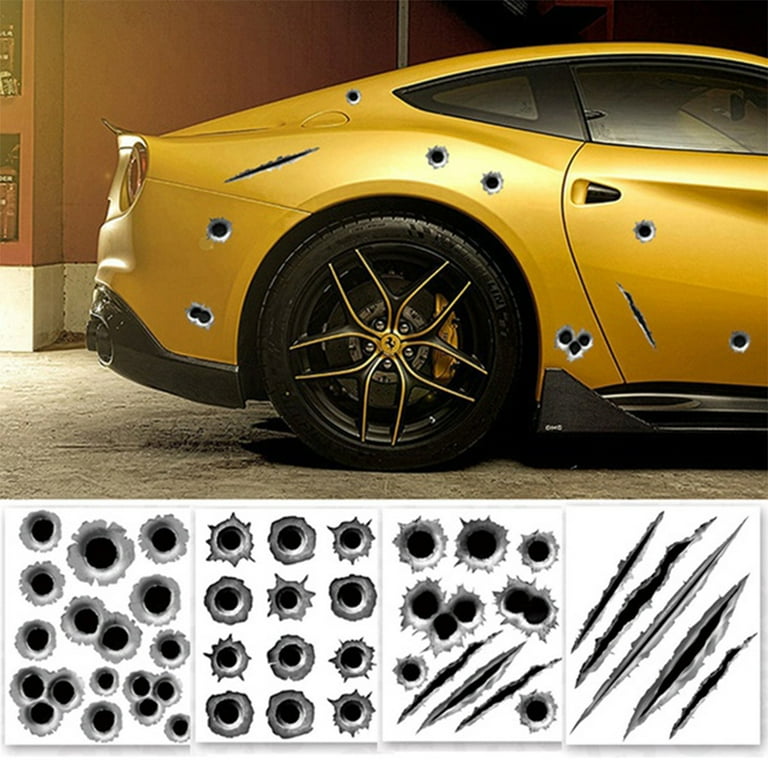 Fori Di Tiro 20 Bullet Holes Sticker Adesivo Casco Auto Bike JDM Tuning - Foto 10
