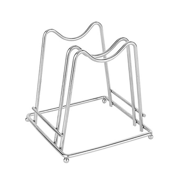 Anvazise Cutting Board Organizer High Strength Pantry Organizing Square Shape Stainless Steel Chopping Board Stand for Kitchen Silver One Size