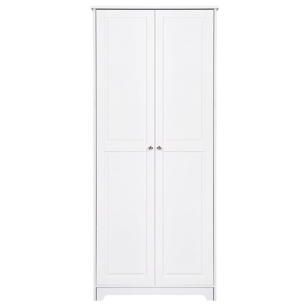 White Double Door Five-Tier Storage Cabinet