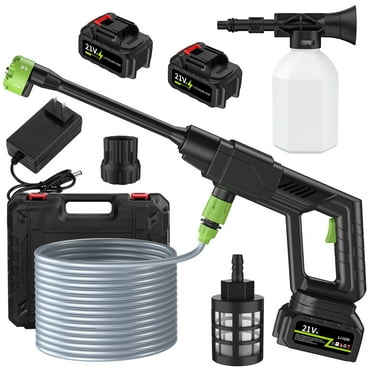 Anvazise Electric Pressure Washer, Cordless Power Pressure Washer, 500PSI, 1GPM, Adjustment Portable Power Cleaner with 6-in-1 Adjustable Nozzles, Battery Powered Handheld High-Pressure Washer 1 Set
