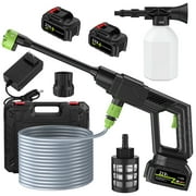 Anvazise Electric Pressure Washer, Cordless Power Pressure Washer, 500PSI, 1GPM, Adjustment Portable Power Cleaner with 6-in-1 Adjustable Nozzles, Battery Powered Handheld High-Pressure Washer 1 Set