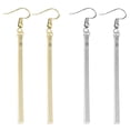 thumbnail image 1 of Anvazise Evening Party Women Fashion Long Bar Drop Dangle Hook Earrings Jewelry Gift Silver, 1 of 13