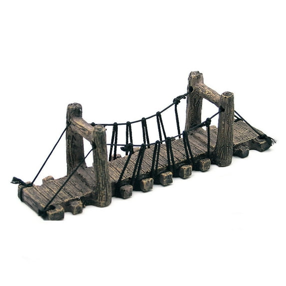 Anvazise Fake Aquarium Water Bridge Ornament Fish Tank Synthetic Resin Decor Non-toxic