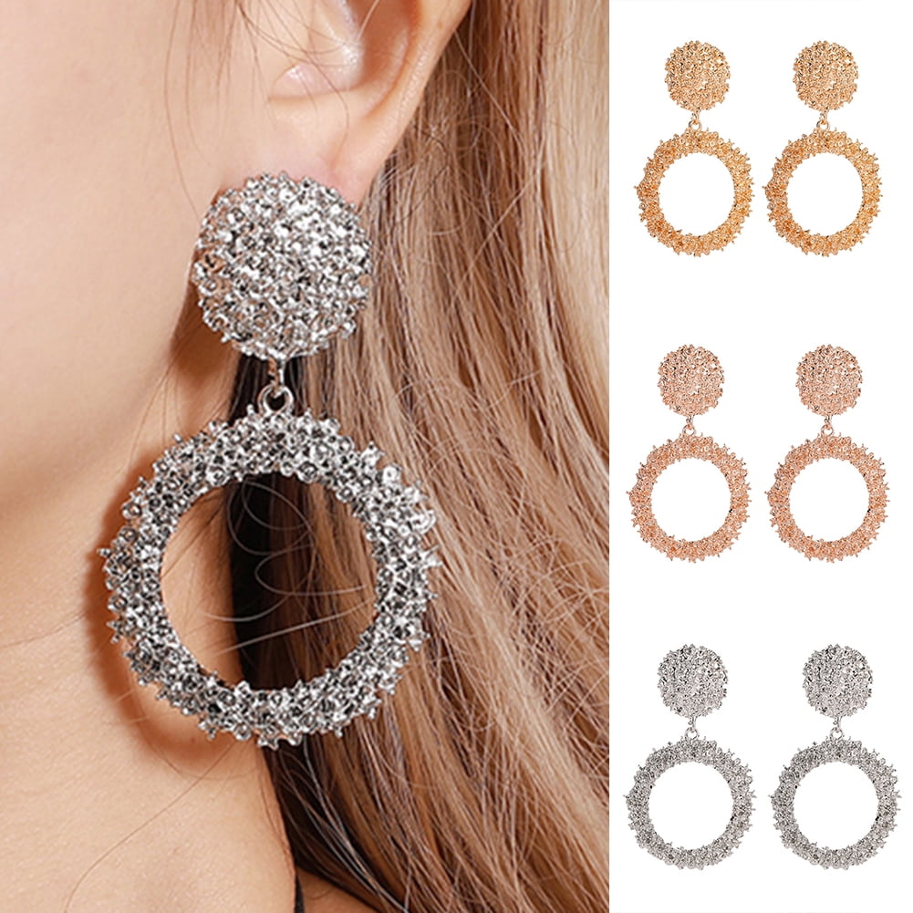 Nuoro Wholesale Whole Fashion Jewelry Geometric Long Drop Earrings Handmade Oft Pottery Pendant Earrings,12 Pairs