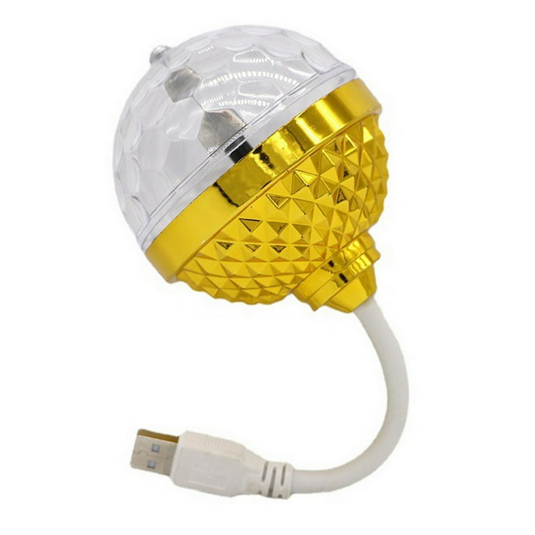 Anvazise Flash Lamp Beautiful Round 360 Degree Rotation Eco friendly Rechargeable Lighting PP Material RGB USB Ball Stage Light Household Accessories
