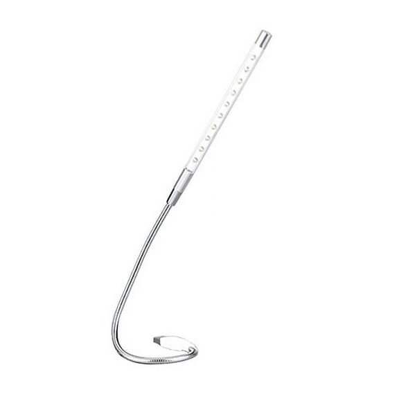 Anvazise Flexible 10 LED USB Light Night Lamp for Keyboard Reading Notebook Laptop PC White One Size