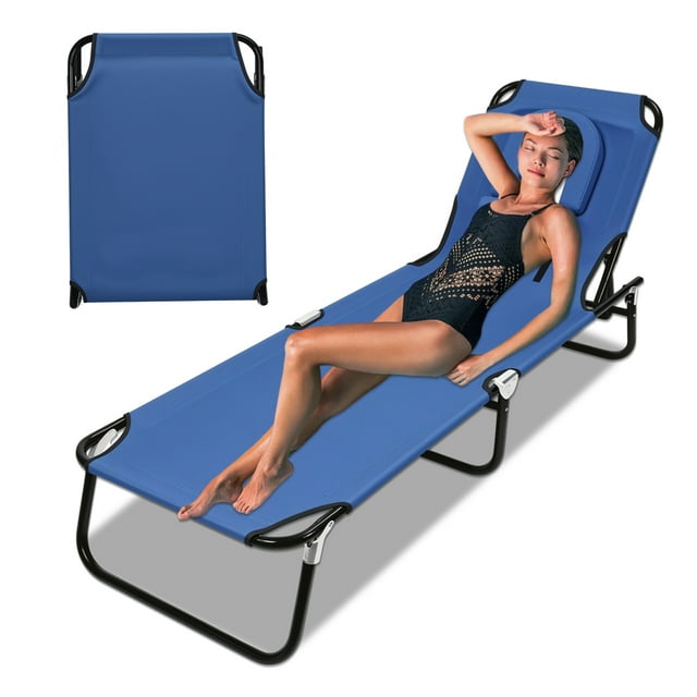 Anvazise Foldable Camping Cot for Adult,Adults Reclining Folding Chaise