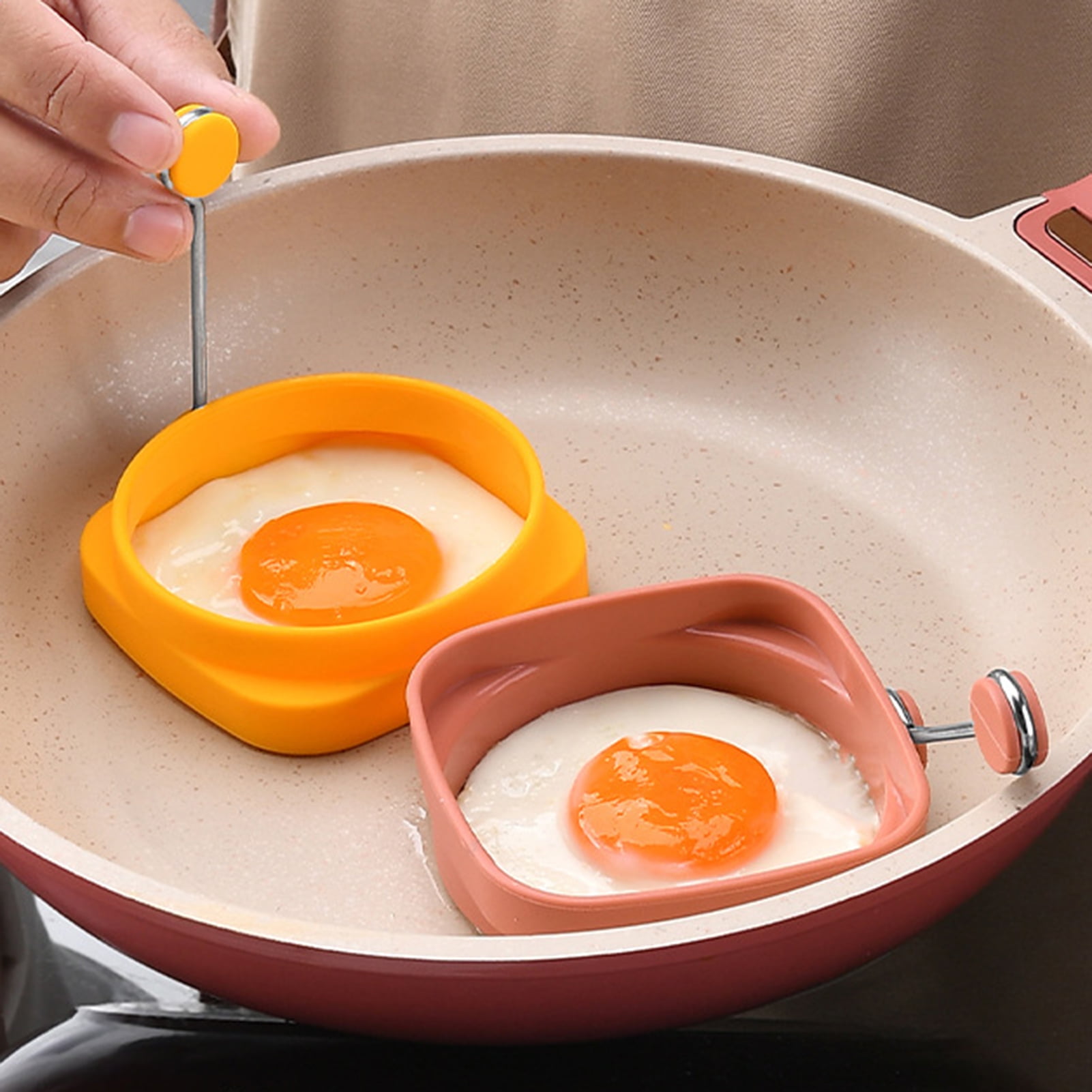 Anvazise Fried Egg Mold High Temperature Resistance Flexible Food Grade
