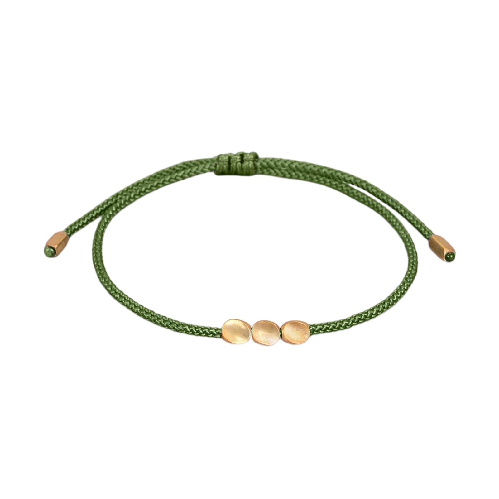 Mens Adjustable Bracelet Green String Bracelet Cord Bracelet Surfer Gift  Women