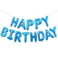 thumbnail image 1 of Anvazise Happy Birthday Balloon Aluminum Foil Inflatable Hanging Letter Balloons for Party Decorations Blue 13Pcs, 1 of 13