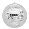thumbnail image 1 of Anvazise Large Disco Ball, Hanging Disco Ball, Silver Color Disco Ball, Big Disco Ball Wedding Decoration (12Inch), 1 of 13