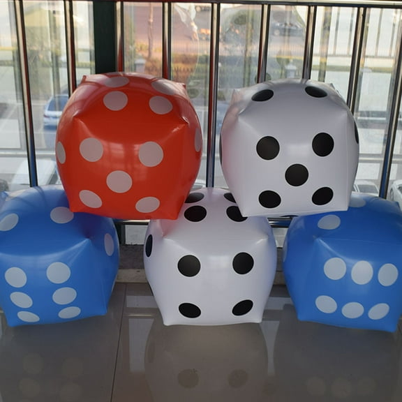Anvazise Large Inflatable Cube Dice Party Giant Toys Activities Game Lucky Draw Props Red
