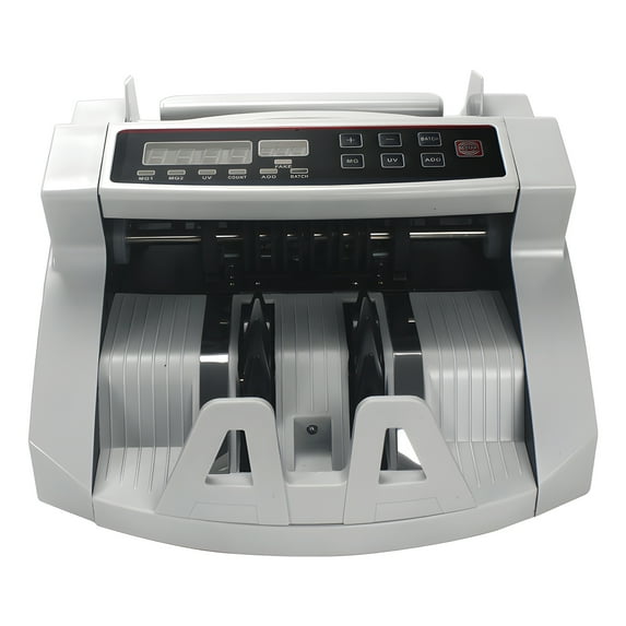 Anvazise Money Counter Machine with Value Count, UV/MG/IR Counterfeit Detection Function Cash Counter, LCD Display Cash Counter with Add and Batch Modes, Mix Denomination Counter Machine