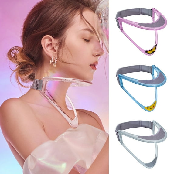 Anvazise Neck Brace Ergonomic Design Posture Correction Adjustable Cervical Neck Support Traction Device for Women Men Transparent
