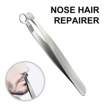 Anvazise Nose Hair Clip Professional Rust-Free Stainless Steel Universal Hair Trimming Tweezers for Eyebrows Stainless Steel