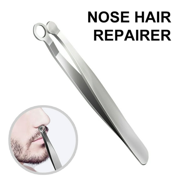 Anvazise Nose Hair Clip Professional Rust-Free Stainless Steel Universal Hair Trimming Tweezers for Eyebrows Stainless Steel