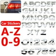 thumbnail image 1 of Anvazise Number Letter Self-adhesive Auto Sticker Car Badge Decals Emblem Decoration Silver Size 2, 1 of 9