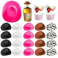 thumbnail image 1 of Anvazise Party Decor Hats Mini Novelty DIY Creative Western Cowboy Cake Decor Hats Party Supplies Pink 10Pcs, 1 of 13