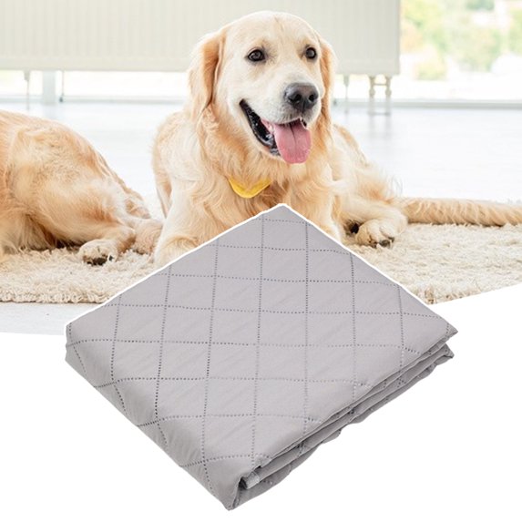 Anvazise Pet Mat,Anti-slip Wear-resistant Durable Waterproof Bottom Urination Soft Indeformable Machine Washable Dog Blanket Pet Supplies 1Pc Grey XL