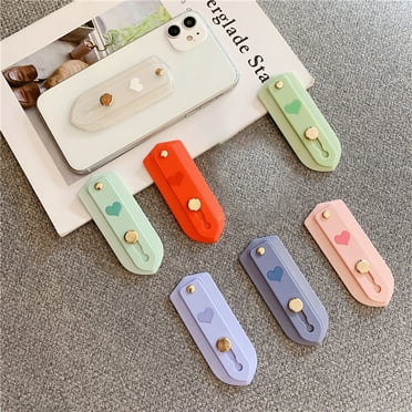 Anvazise Phone Finger Grip Holder Universal Self-adhesive Silicone Heart Arrow Phone Wristband Push Pull Finger Ring Stand for Desktop Style 9 One Size