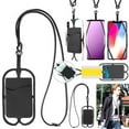 thumbnail image 1 of Anvazise Phone Lanyard Case Great Toughness Portable Anti lost Anti theft Long Lightweight Phone Lanyard Strap Protector Mobile Phone Accessories Blue One Size, 1 of 13