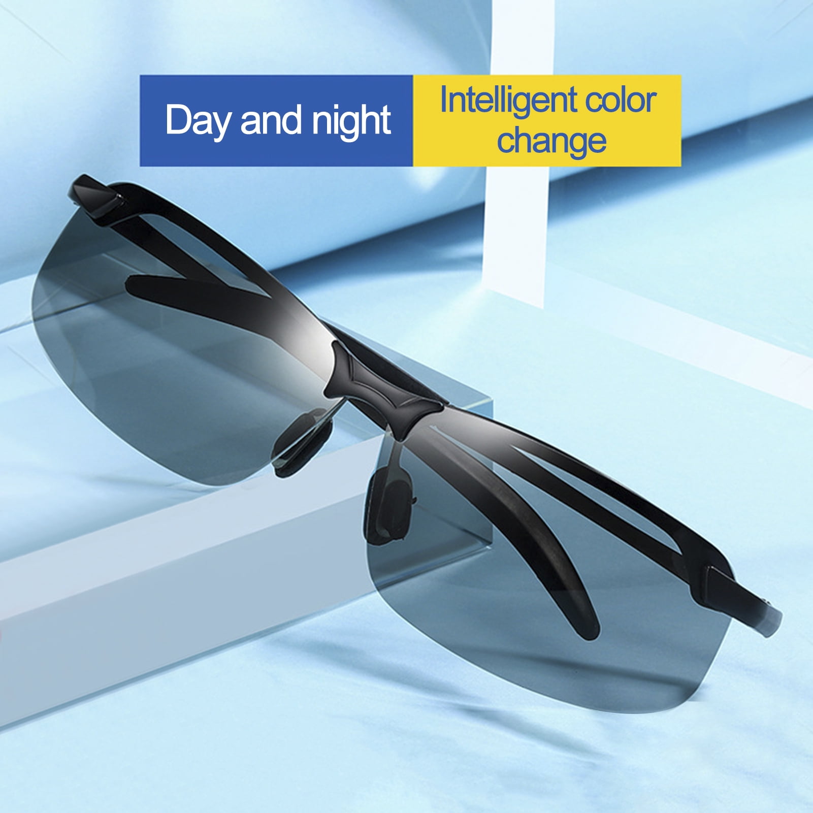 Anvazise Polarized Sunglasses Intelligent Color Changing Anti-UV Eyewear  Eyes Protection Day And Night Women Men Driving Mirror Fishing Glasses for