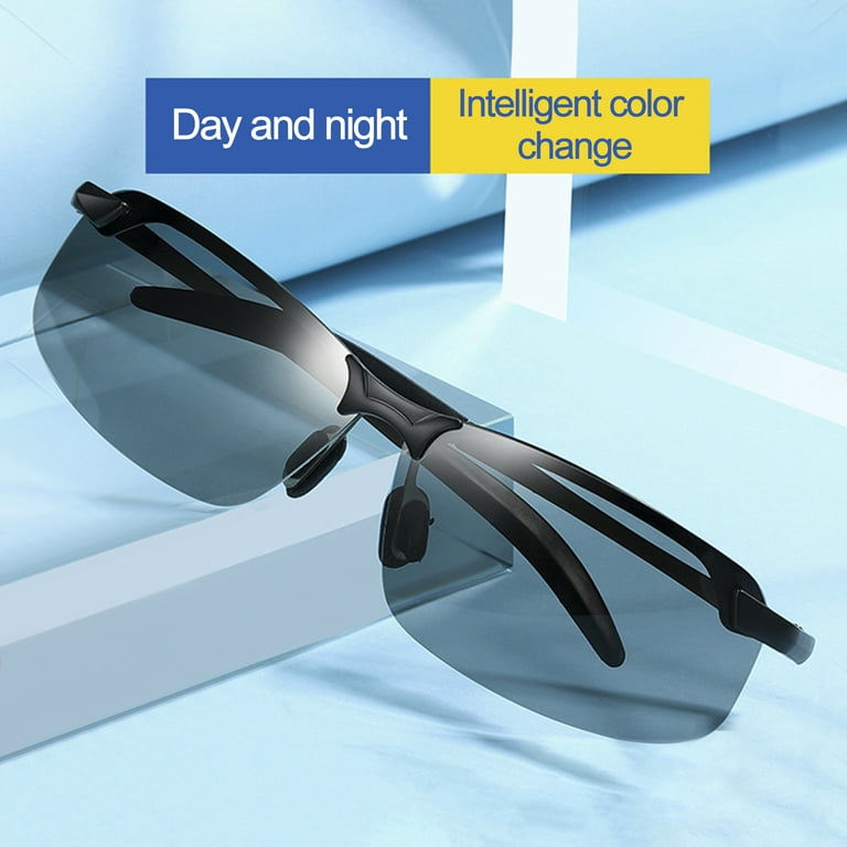 Anvazise Polarized Sunglasses Intelligent Color Changing Anti-UV Eyewear Eyes Protection Day and Night Women Men Driving Mirror Fishing Glasses for