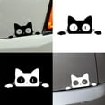 thumbnail image 1 of Anvazise Reflective Peeking Cat Animal Car Styling Decorative Stickers Auto Window Decals White One Size, 1 of 6