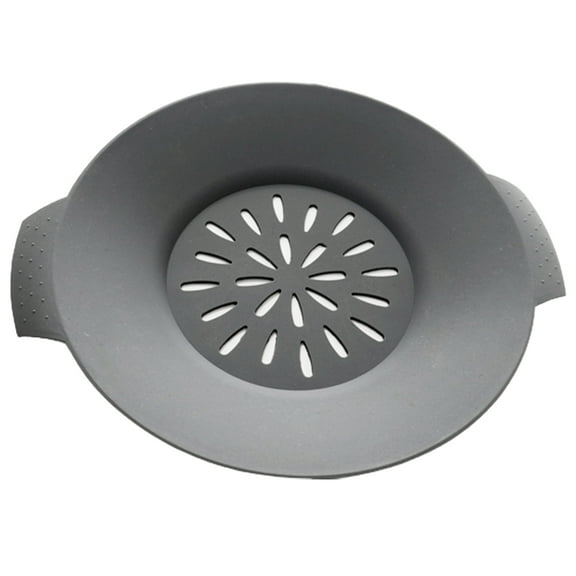 Anvazise Silicone Spill Stopper Lid Boil Over Heat Resistant Round Anti splash Spill Proof Pot Pan Cover Cooking Tool Kitchen Gadgets Grey