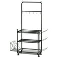 thumbnail image 1 of Anvazise Sports Storage Rack Dumbbell Rack Stand, Yoga Mat Storage Rack, Home Gym Weight Rack, Workout Equipment Organizer with Hooks and Wheels (Black), 1 of 13