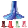 thumbnail image 1 of Anvazise Sunscreen Ultrathin See-through Rectangle Chiffon Scarf Summer Gradient Color Long Shawl Costume Accessories Royal Blue One Size, 1 of 13